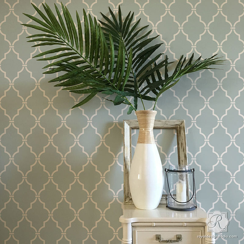 Casablanca Trellis Moroccan Stencil - Authentic Arabic Design for DIY Home Decor, Wall Painting, and Furniture Stenciling | Perfect for Boho, Moroccan, and Mediterranean Style Interiors