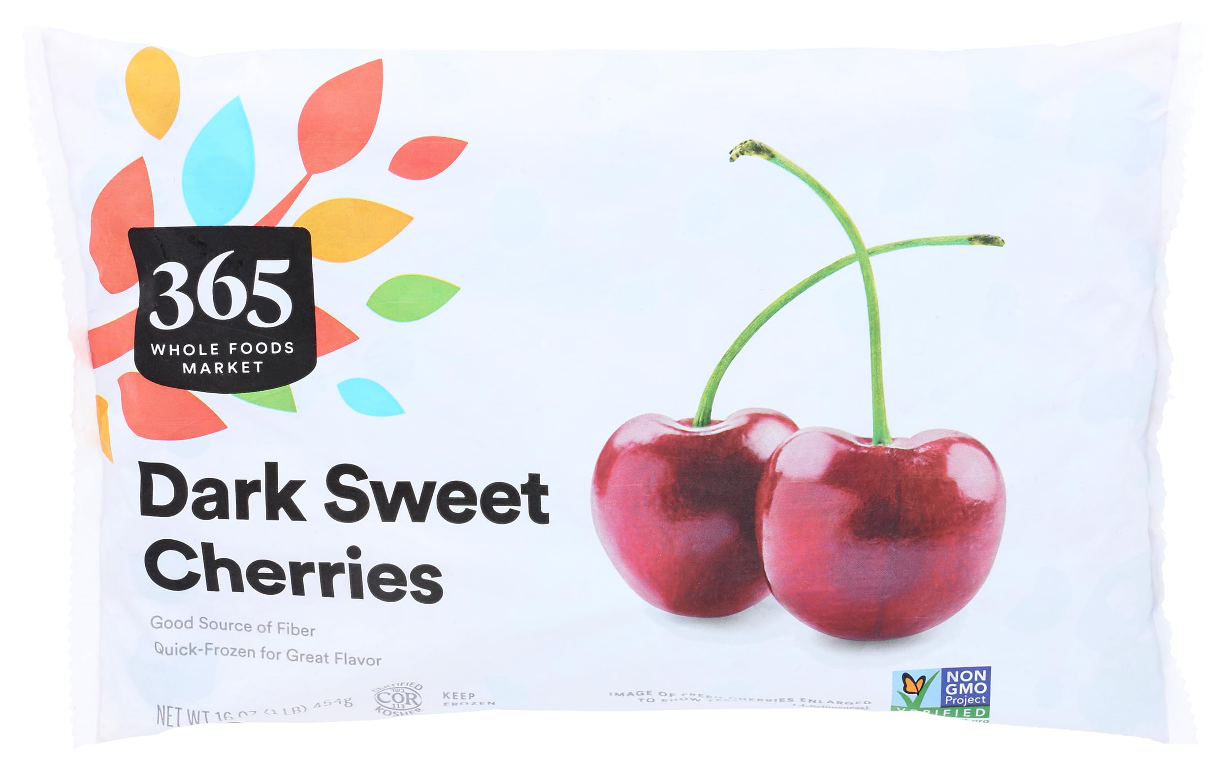 365 By Whole Foods Market, Frozen Dark Sweet Cherries, 16 Ounce (1 lb) - Perfect for Smoothies, Baking & Healthy Snacks