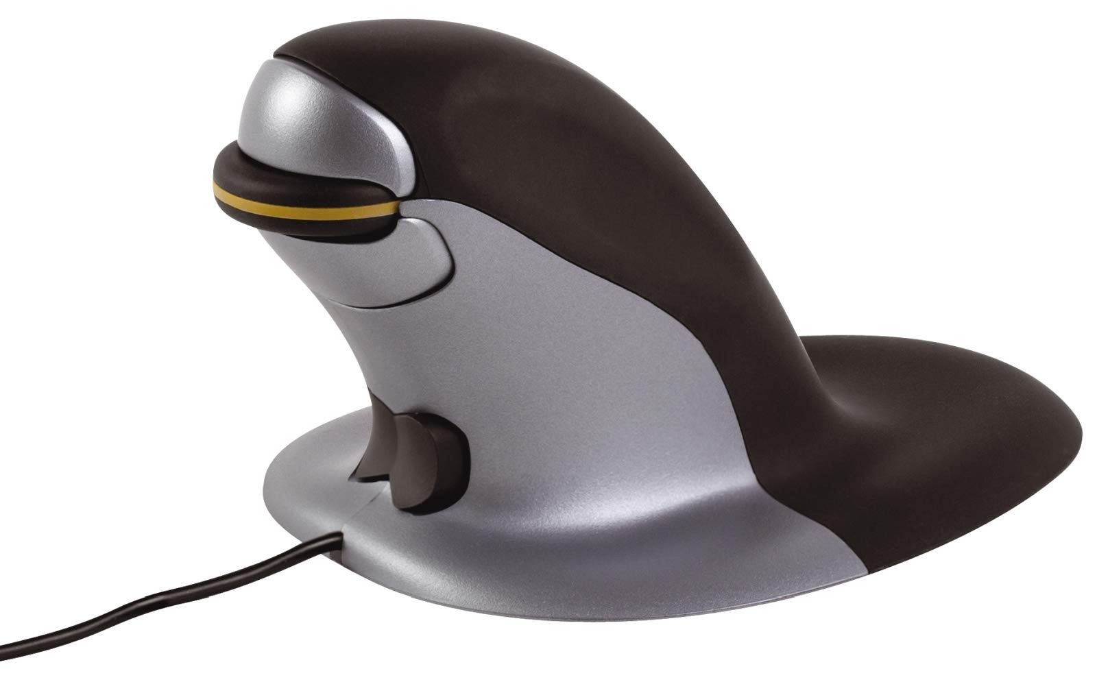 Fellowes 9894801 Ambidextrous Vertical Ergonomic Mouse - USB Wired, 1200 DPI, 180g Lightweight, Black & Grey - Perfect for Office, Gaming & Computer Work