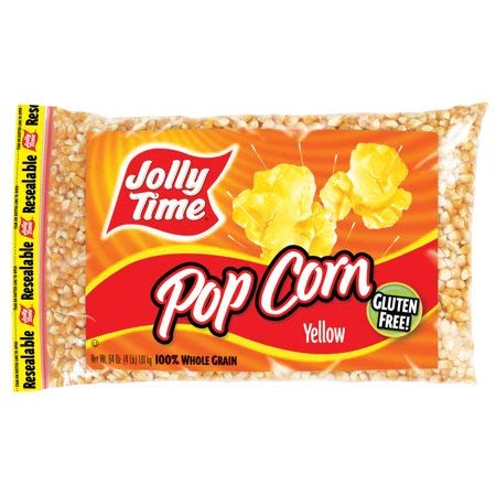 Jolly Time Yellow Popcorn - 8 Pack | Non-GMO, Gluten-Free Snack for Movie Nights, Parties & Healthy Snacking