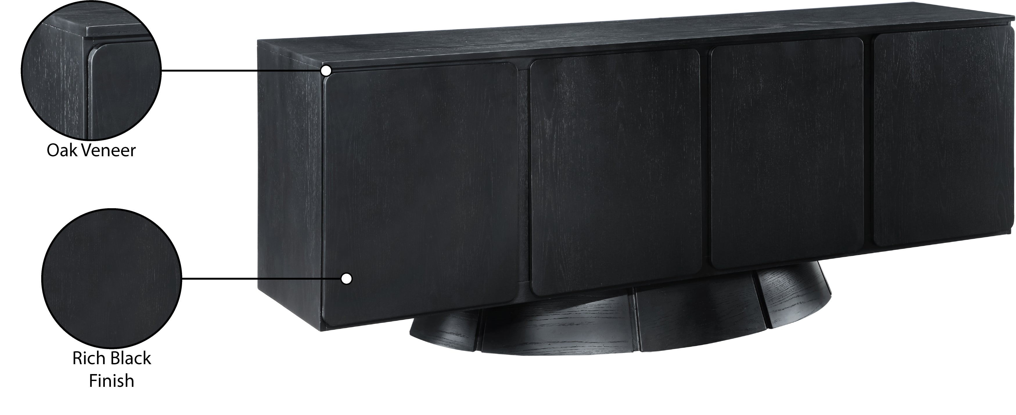 Bellona Sideboard Buffet - Modern Wooden Storage Cabinet for Dining Room, Living Room & Entryway - Stylish Furniture for Home Organization & Decor
