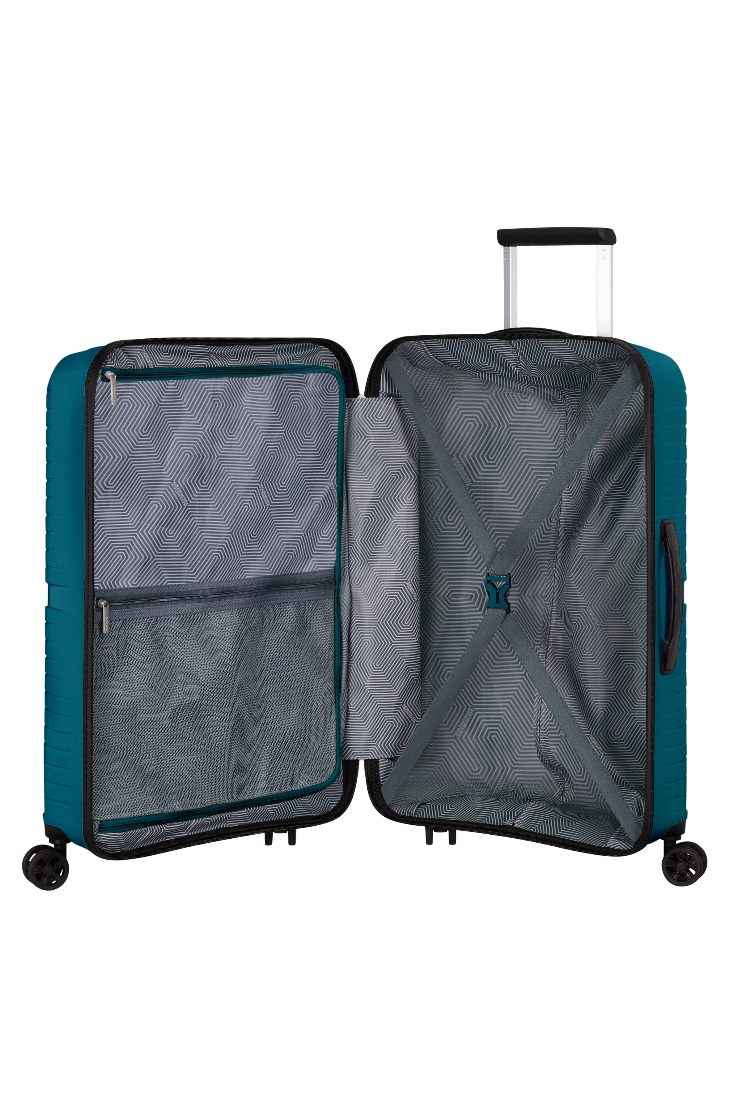 American Tourister Airconic 68cm Medium Suitcase - Lightweight Spinner Luggage with 360° Wheels, Deep Ocean Blue | Perfect for Business Travel & Weekend Getaways