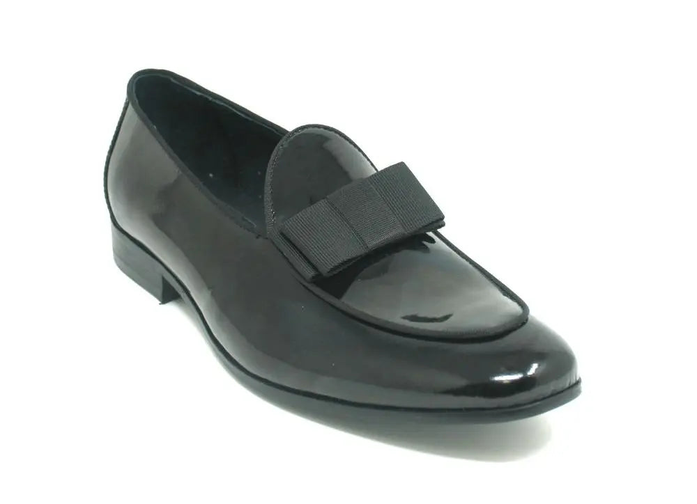 Patent Leather Bow Tie Formal Dress Shoes for Men - Classic Oxford Style for Weddings, Prom & Business Events - Elegant & Comfortable Dress Footwear