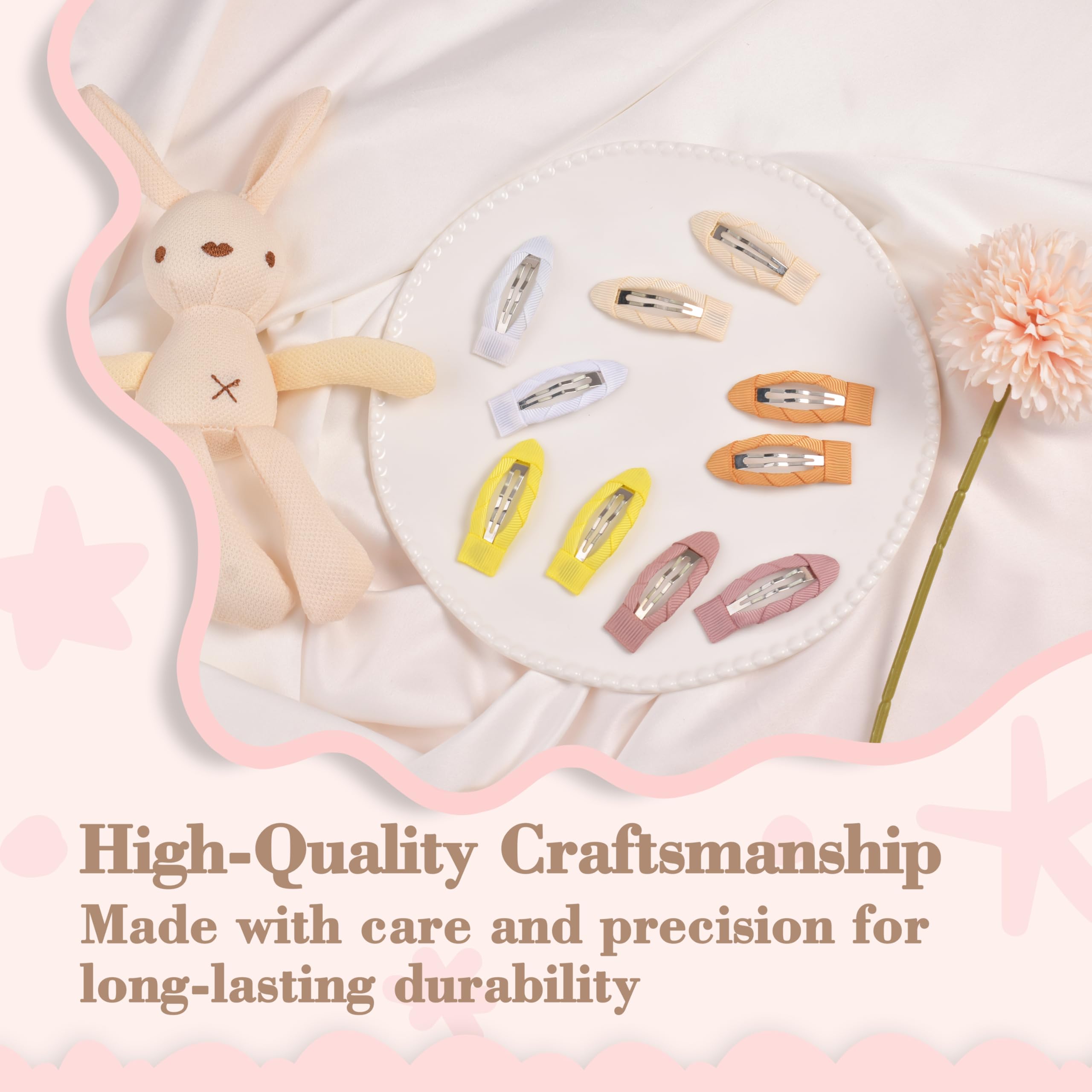 No-Slip 2 Inch Snap Hair Clips for Toddlers, Girls, Kids & Women - 20 Pairs Solid Color Hair Barrettes - Perfect for School, Parties & Everyday Styling
