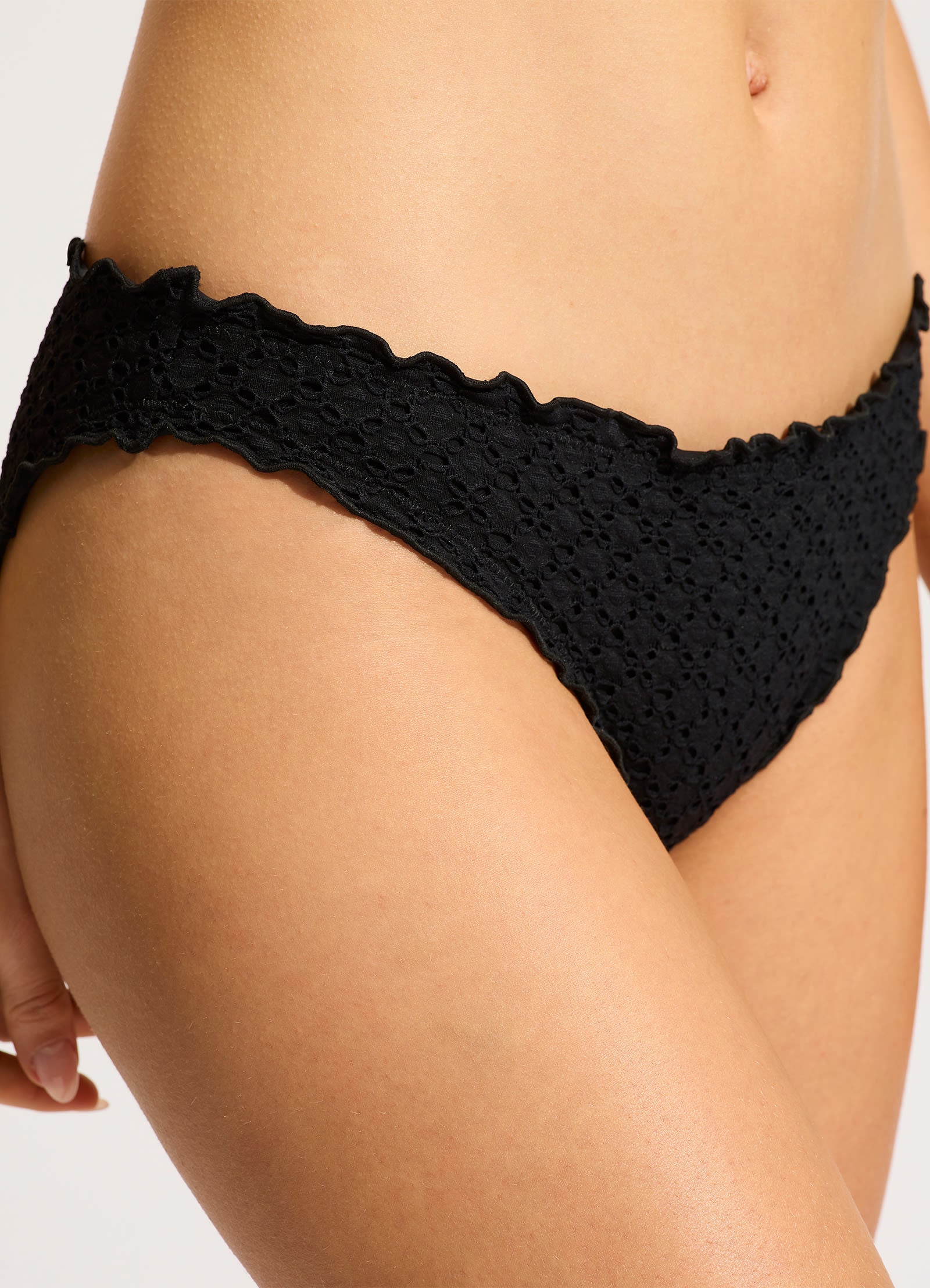 Stylish Black Hipster Bikini Bottom for Women - Perfect for Beach Vacations, Pool Parties & Summer Getaways