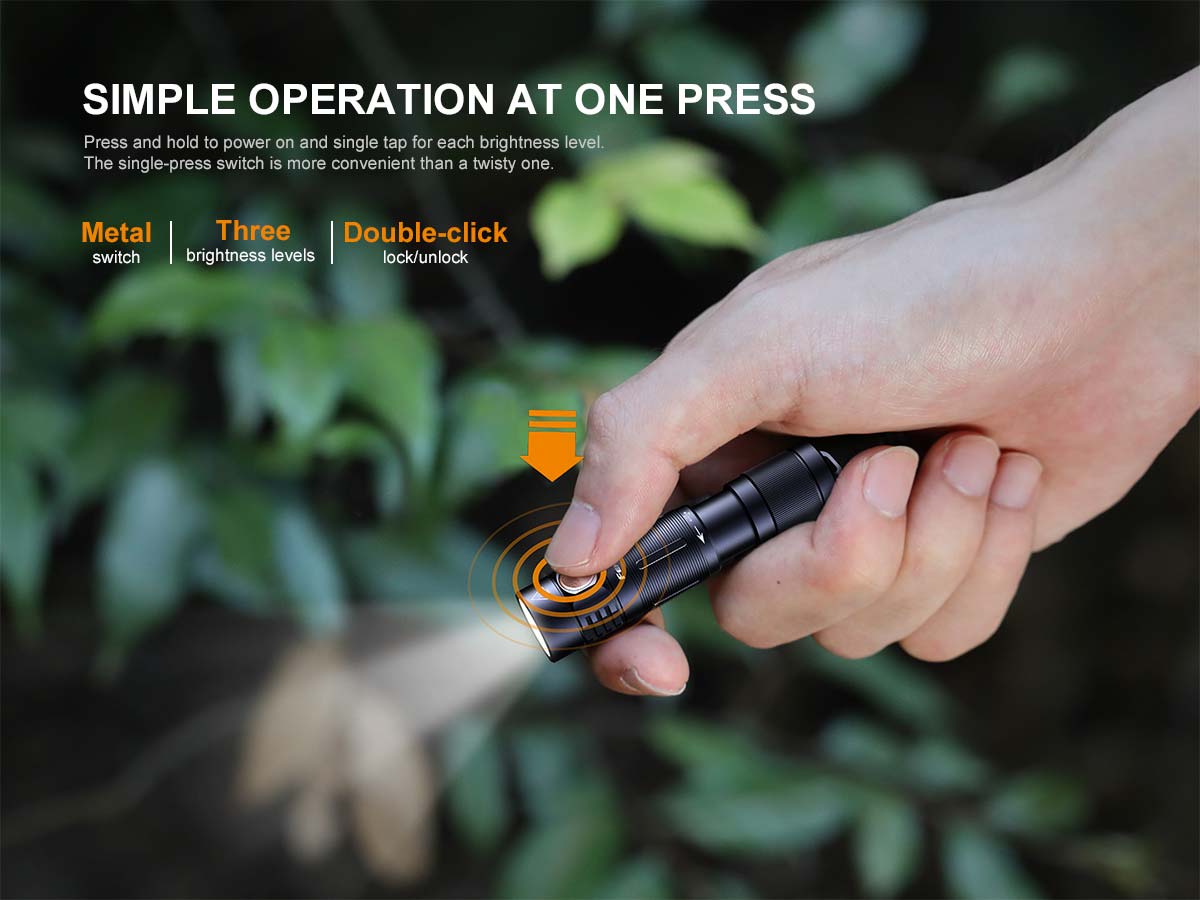 Fenix E05R Rechargeable Keychain Flashlight - Compact, Bright LED Light for Camping, Hiking, Emergency & Everyday Carry (EDC)