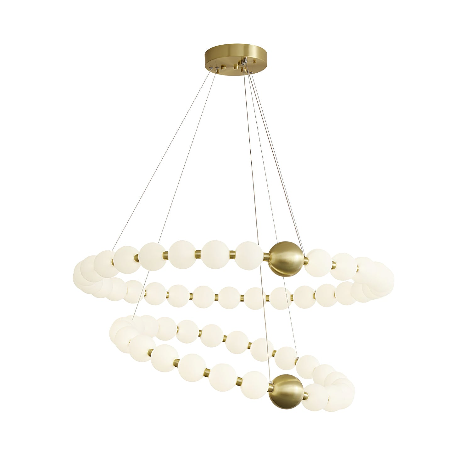 Aeyee Crystal Pearls Chandelier - Elegant Ceiling Light Fixture for Dining Room, Bedroom, Living Room & Wedding Decor