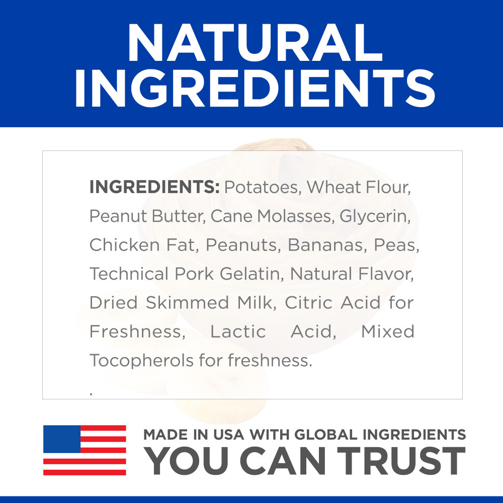 Hill's Science Diet Soft Savories Peanut Butter & Banana Flavor Dog Treats - Healthy Snacks for Training, Rewards & Dental Care | Perfect for Small, Medium & Large Dogs