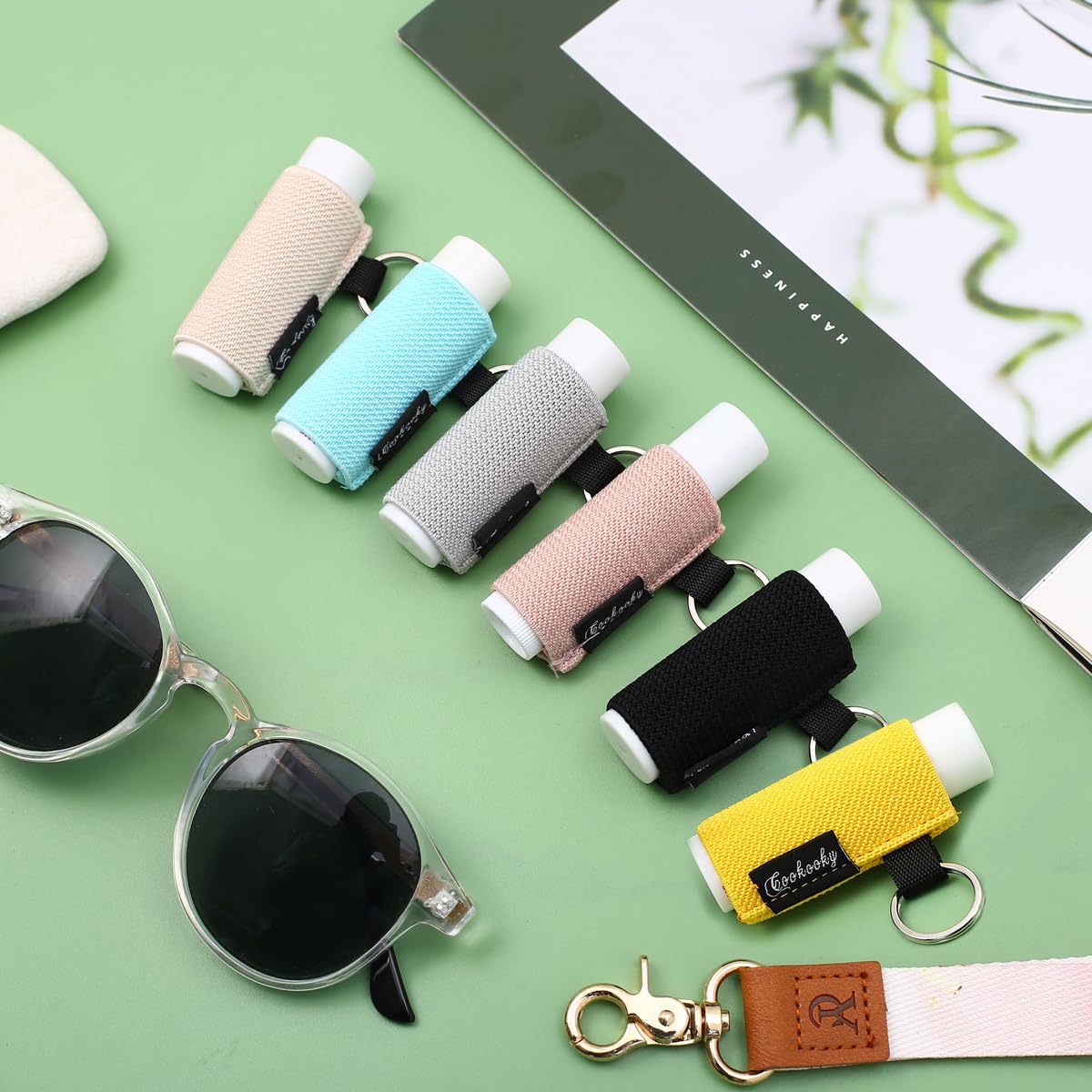Cute Minimalist Lip Balm Keychain Holder - Chapstick Holder for Keys, Purse & Backpack - Perfect for Travel, Hiking & Daily Use