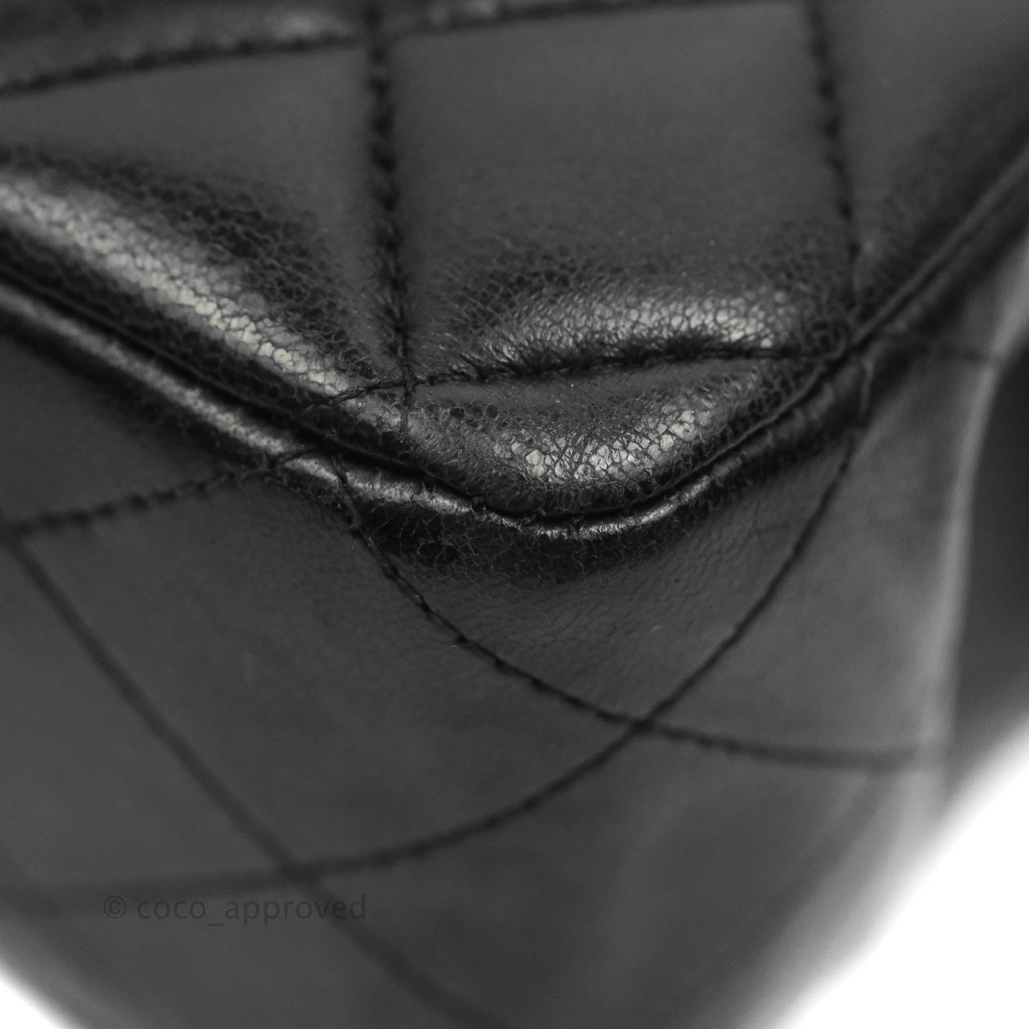 Chanel Classic M/L Medium Double Flap Bag - Black Lambskin Leather with Silver Hardware | Luxury Handbag for Women, Perfect for Work, Evening Events & Everyday Use