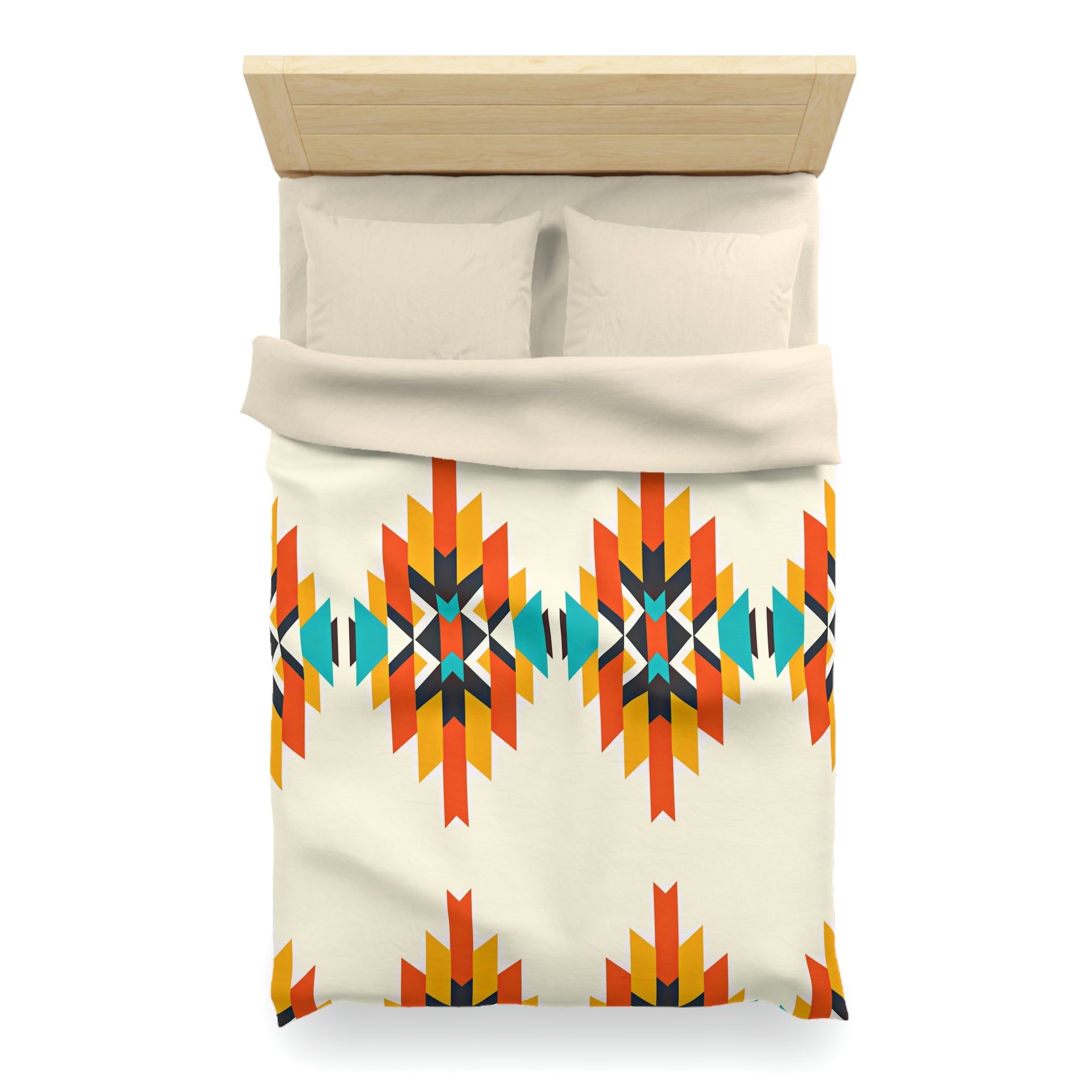 Southwestern Arrow Print Microfiber Duvet Cover Set - Soft Bedding for Queen King Bed - Boho Chic Bedroom Decor for Cozy Home & Guest Room