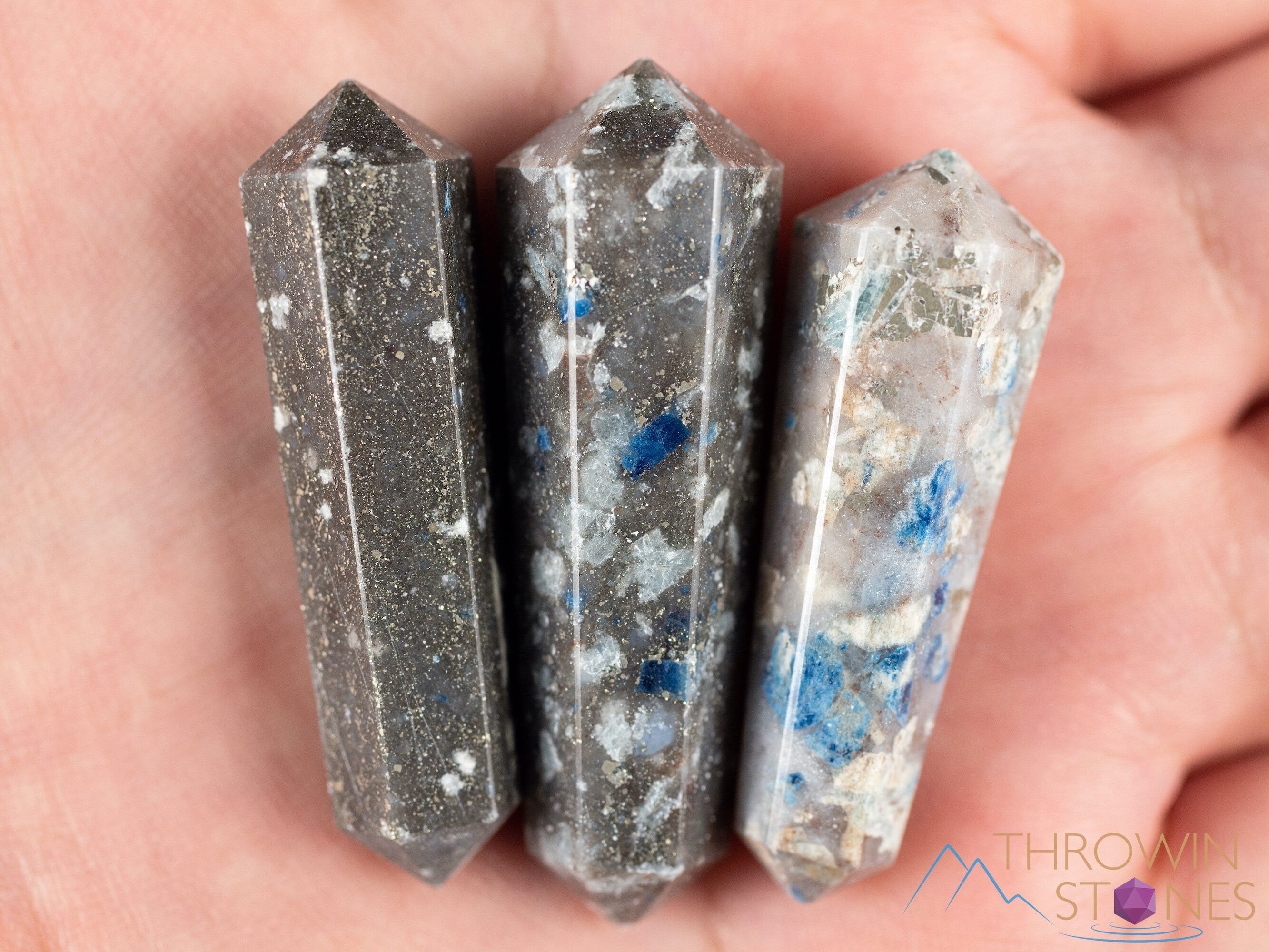 LAZULITE Crystal Points - Mini Natural Healing Stones for Jewelry Making, Meditation & Reiki - E1827 | DIY Craft, Home Decor & Spiritual Gifts