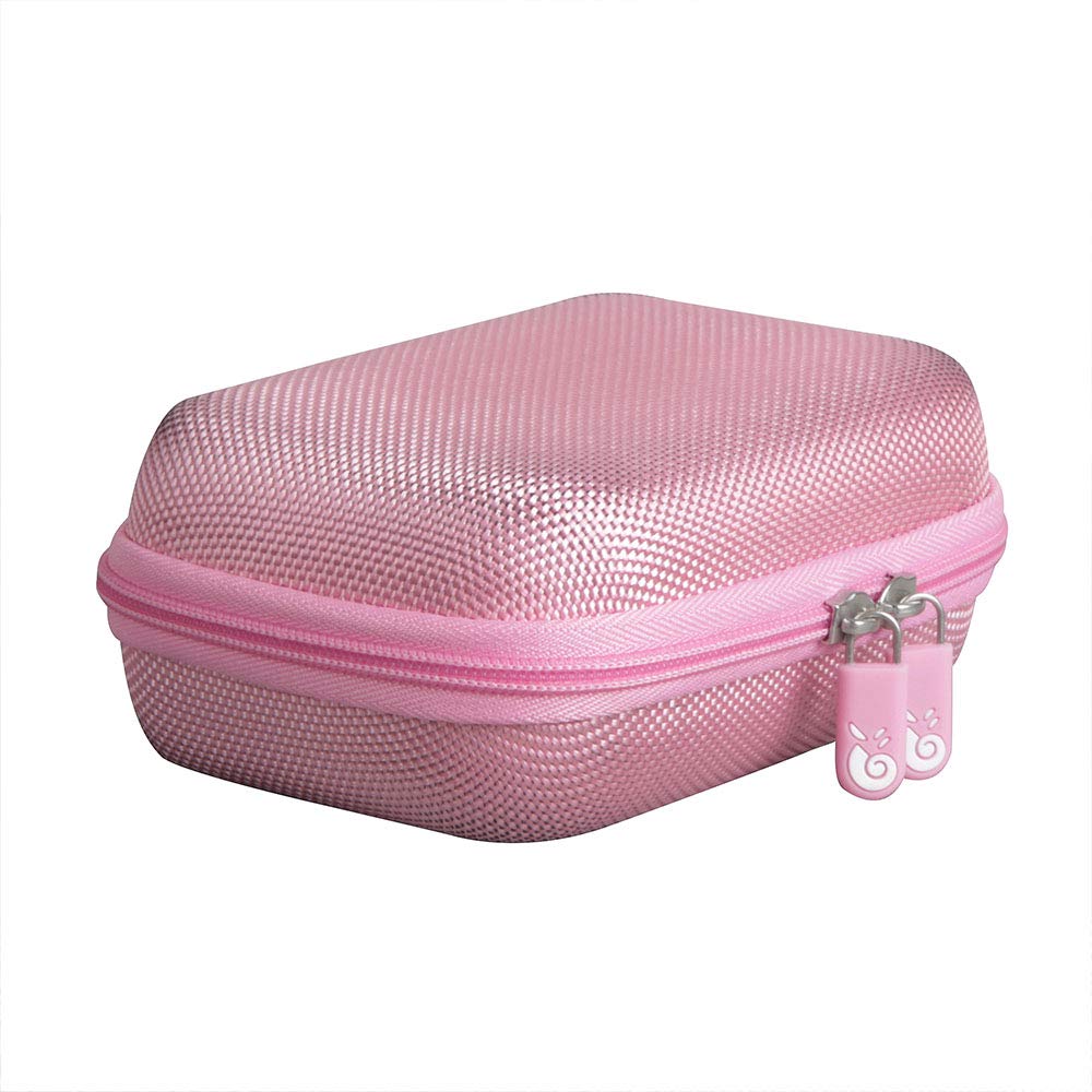 Hermitshell Hard Travel Case for JBL Go 3 & JBL Go 3 Eco Portable Bluetooth Speaker - Shockproof Protective Cover with Custom Fit (Pink) - Perfect for Travel, Outdoor Adventures & Daily Commute