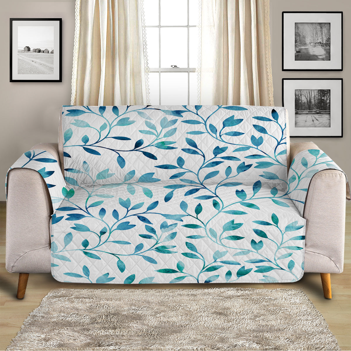 Premium Green Sofa Cover - Soft, Durable & Washable - Perfect for Living Room, Bedroom & Home Decor