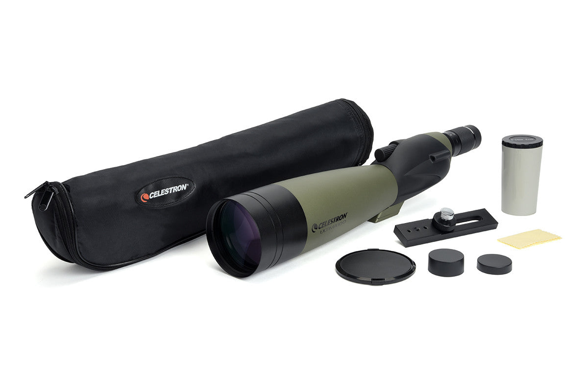 Ultima 22 66x100mm Straight Zoom Spotting Scope - High Power Magnification for Bird Watching, Hunting & Outdoor Adventures