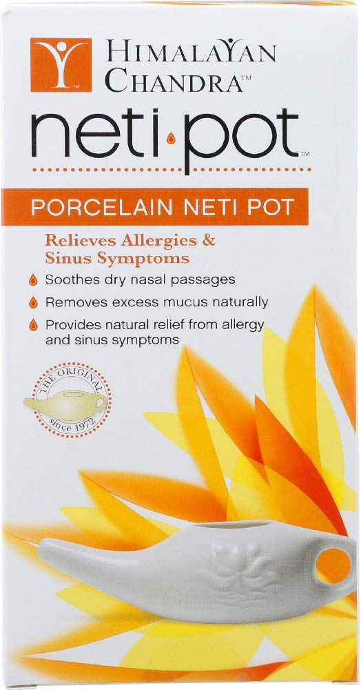 Himalayan Institute Neti Pot - Ceramic Nasal Cleansing Pot for Sinus Relief & Allergy Relief | Perfect for Yoga, Meditation & Daily Nasal Hygiene