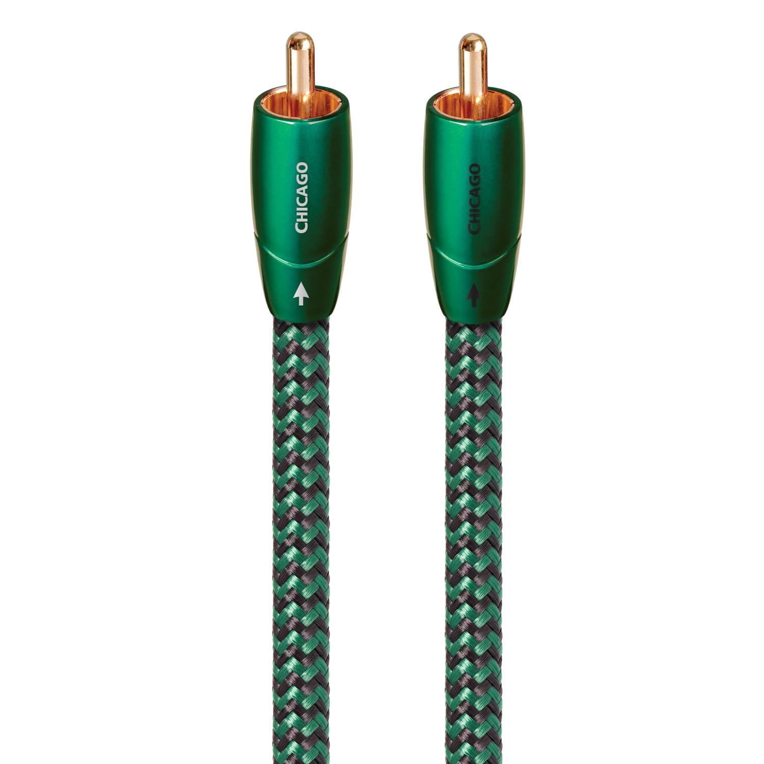 AudioQuest Chicago RCA to RCA Audio Interconnect Cable - 0.75m (2.46ft) Premium Stereo Pair - Perfect for Home Theater Systems, Hi-Fi Audio, and Professional Studio Equipment