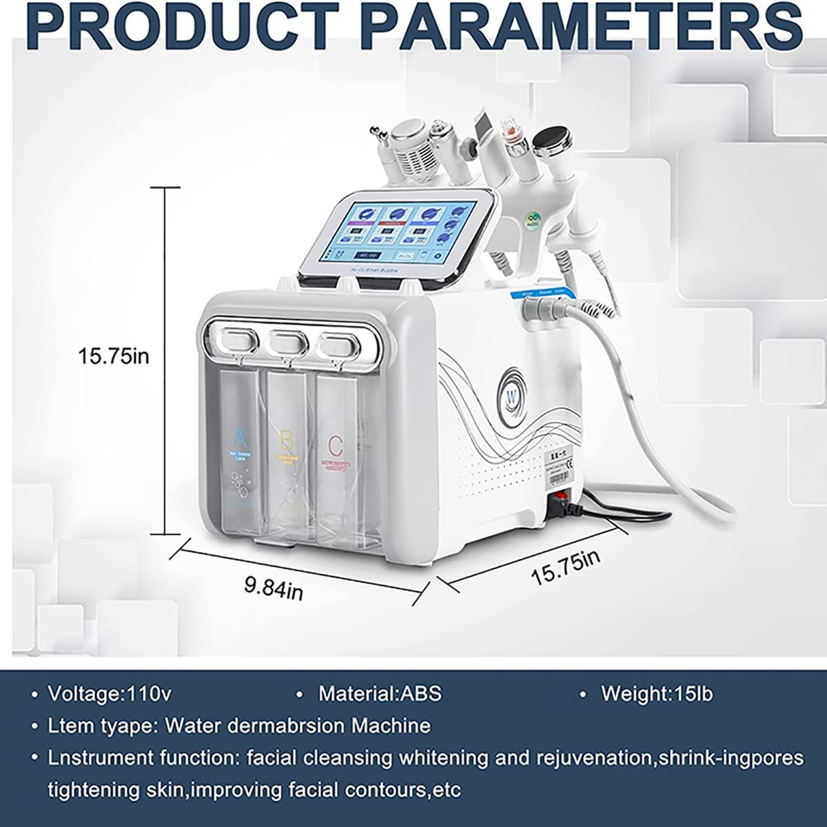 My's Beauty 7-in-1 Hydrogen Oxygen Facial Machine - Diamond Microdermabrasion, LED Mask & HydraFacial Bubble Cleansing for Skin Rejuvenation | At-Home Spa & Professional Skincare Treatment