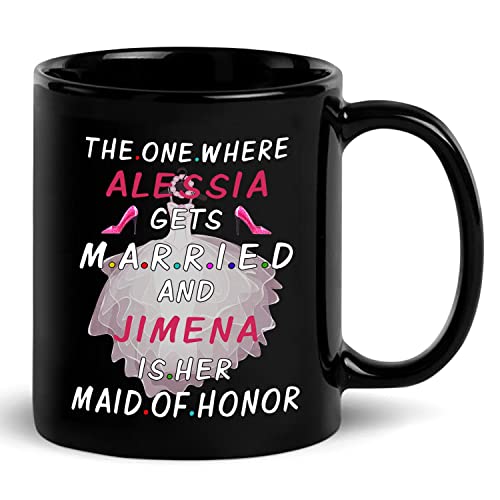 Bride and Maid Of Honor Black Mug