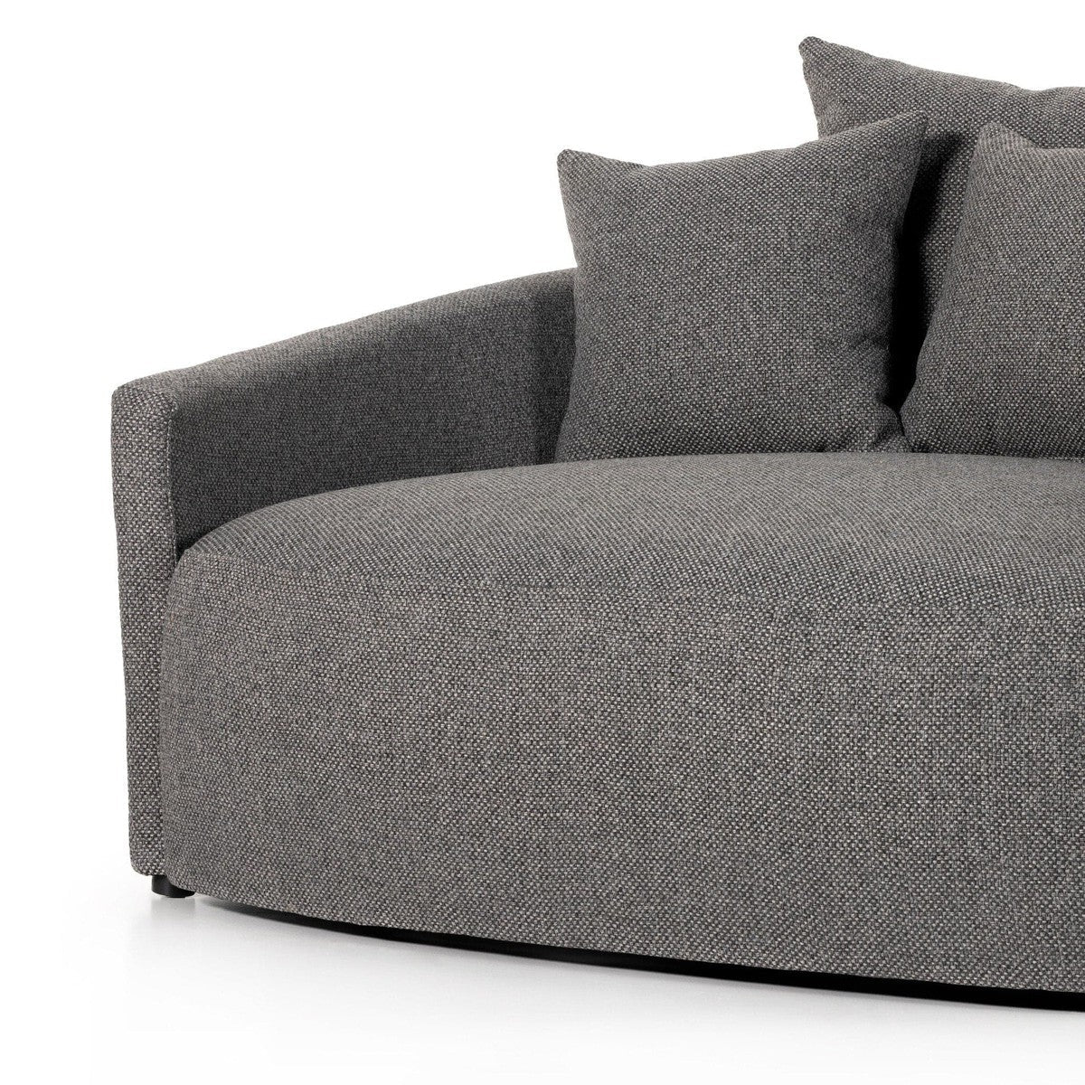 Anaya Media Lounger Recliner Chair - Fallon Charcoal Gray Fabric Sofa for Living Room, Home Theater & Gaming - Comfortable Modern Lounge Chair with Ottoman