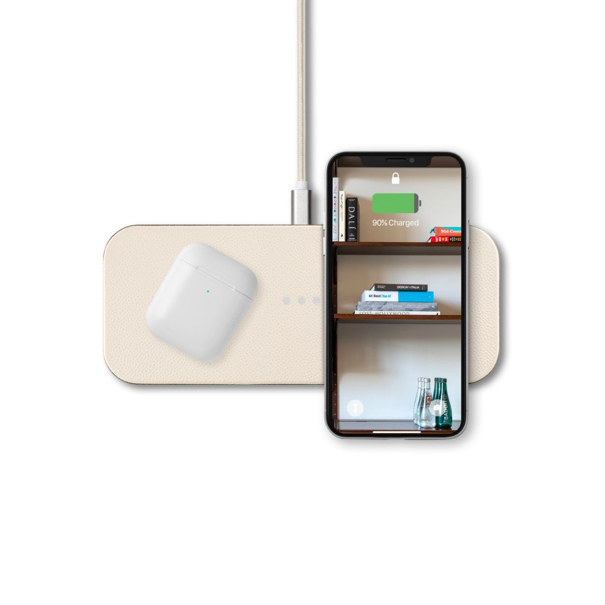 Courant CATCH:2 Wireless Charger for iPhone & Android - Fast Qi-Certified Dual Device Charging Pad for Home, Office & Travel