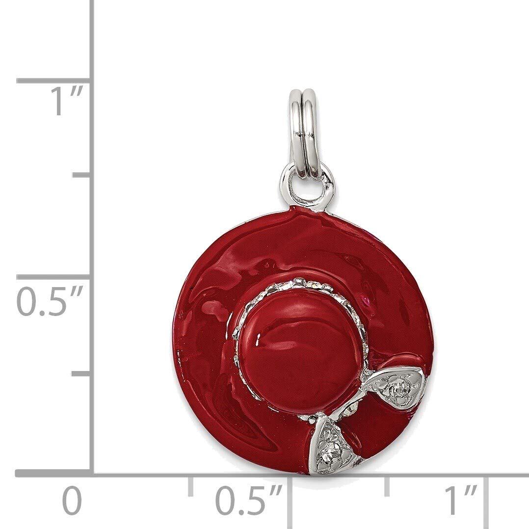 Sterling Silver CZ Enamel Hat Charm - Bonyak Jewelry for Cowboy Hats