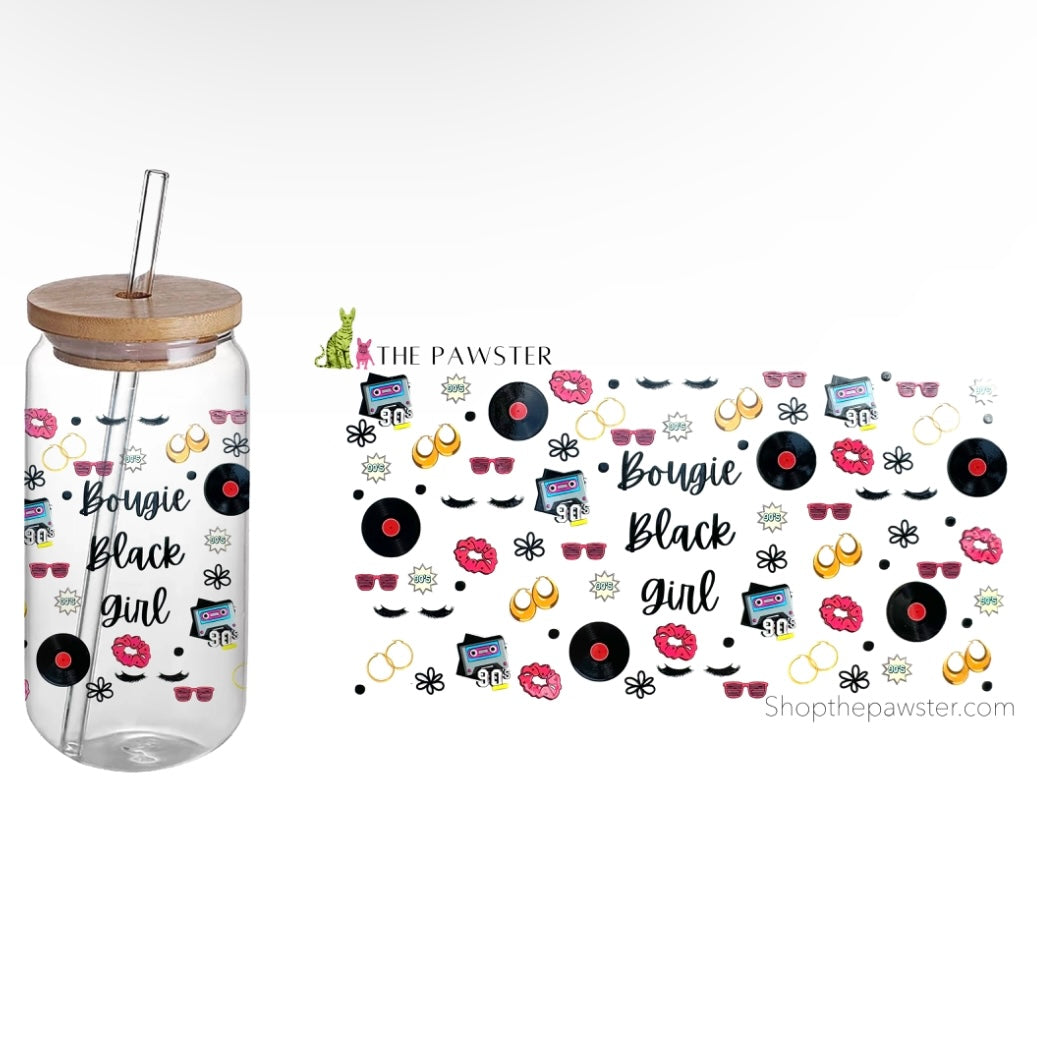 #126 Bougie Black Girl 16oz Cup Wrap - Stylish Insulated Sleeve for Coffee Tumblers & Travel Mugs - Perfect for Hot/Cold Drinks at Work, Gym or Commuting