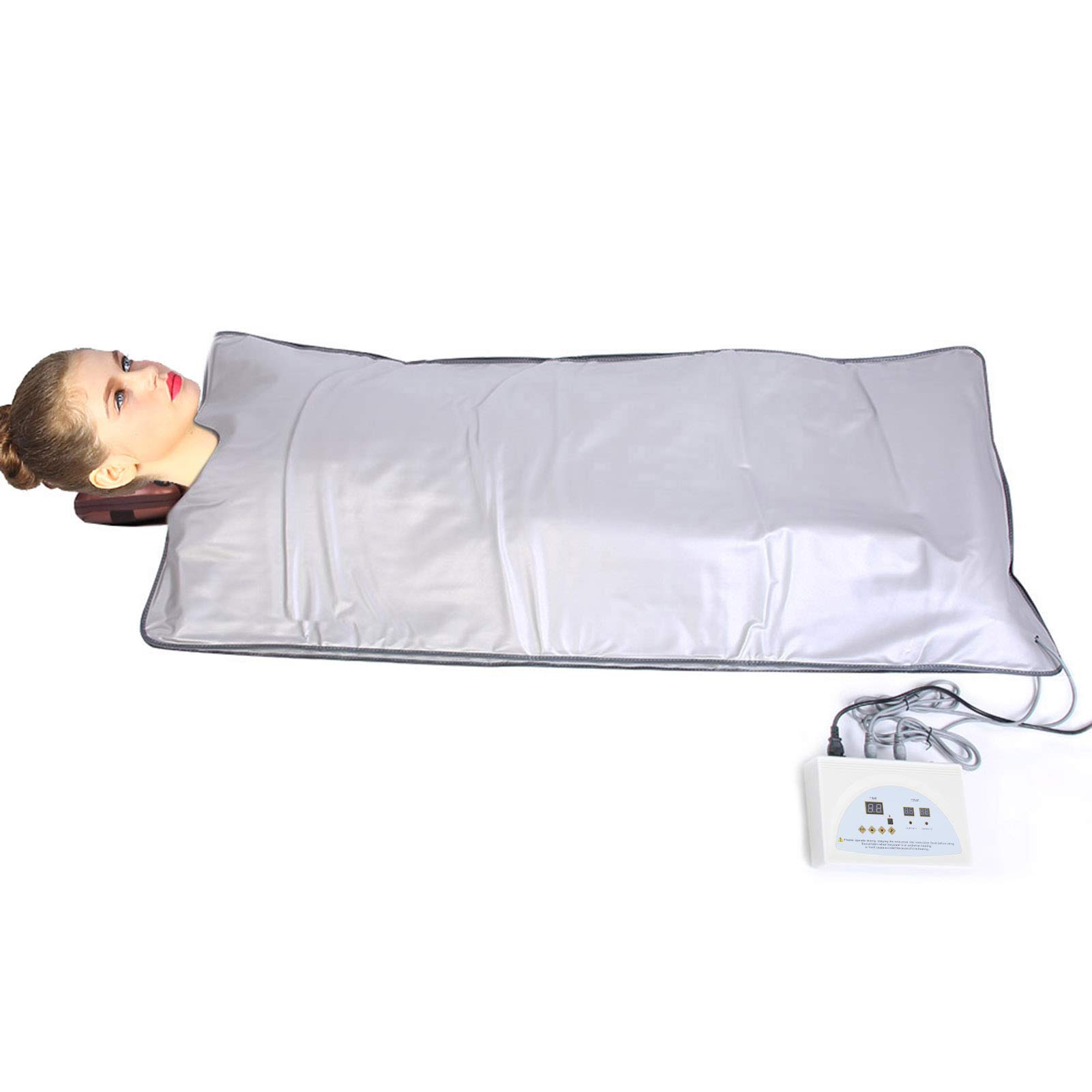 AYNEFY Far Infrared Sauna Blanket - Professional FIR Heating Therapy for Weight Loss, Detox & Relaxation | Portable Home Spa with Remote Control | 70.47