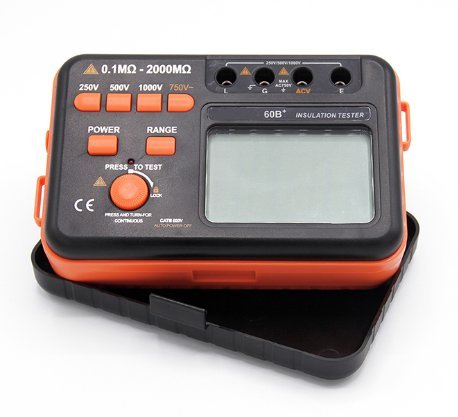 Victor 60B+ Digital Insulation Resistance Tester - 0.1MΩ~2000MΩ Range, 250V-1000V Voltage, Overload Protection, Continuity Test | Professional Electrical Testing Equipment for Home, Industrial & Commercial Use