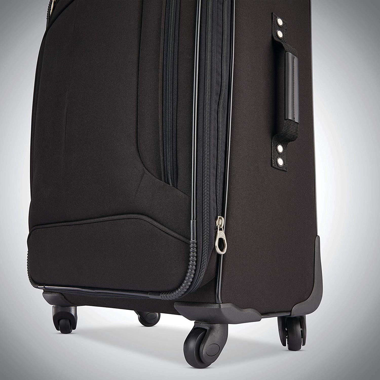 American Tourister Pop Max 3-Piece Spinner Luggage Set (29/25/21 Inch) - Black (115358 1041) | Lightweight Durable Suitcase for Travel, Business Trips & Family Vacations