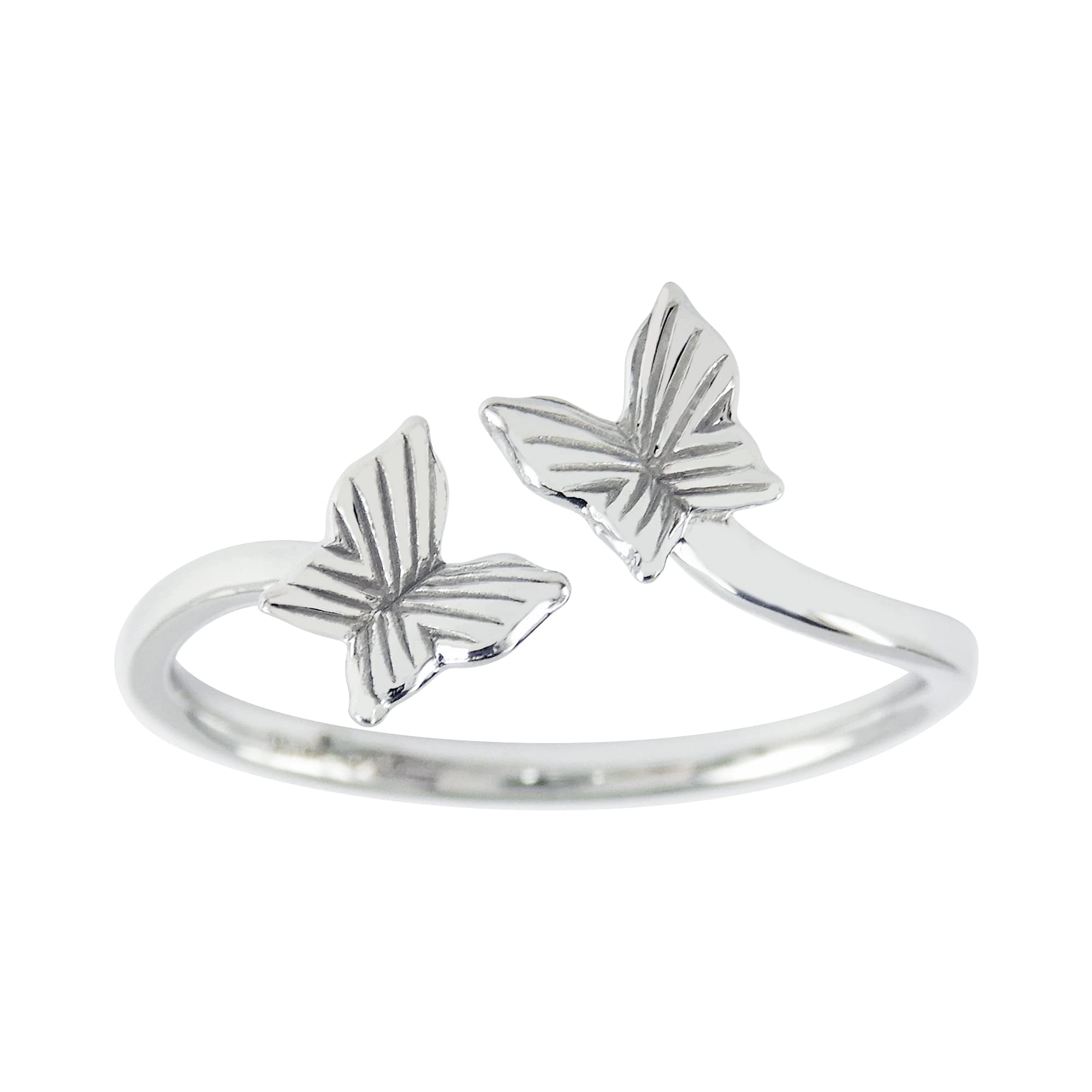 925 Sterling Silver Adjustable Butterfly Ring for Women - Elegant Jewelry Gift for Birthday, Anniversary & Valentine's Day - Perfect for Everyday Wear & Special Occasions