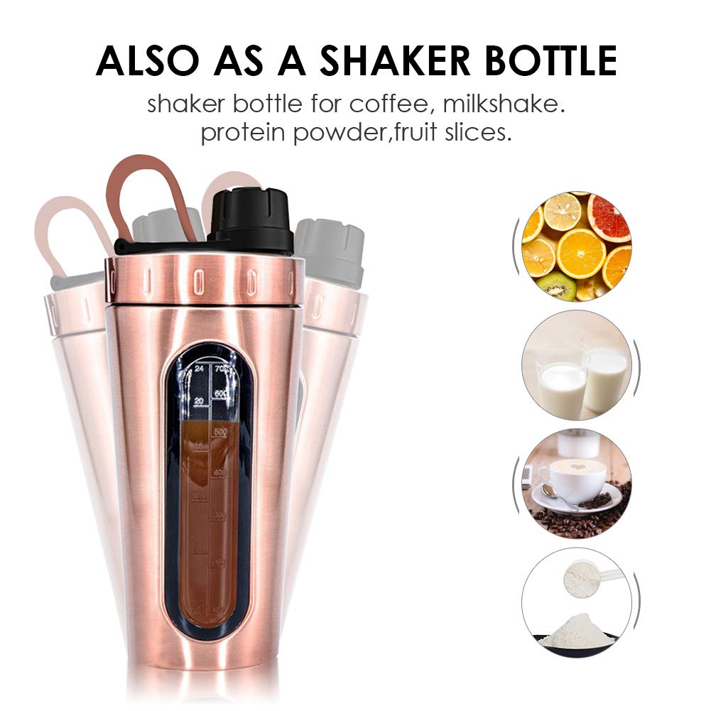 Toofeel 820ml Stainless Steel Protein Shaker Bottle - Leak Proof, BPA Free, Gym & Workout Water Bottle for Protein Powder, Smoothies & Shakes - Perfect for Fitness, Bodybuilding & Post-Workout Recovery