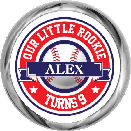 Personalized Hershey Kisses Stickers for Baseball Birthday Party Favors - Custom Candy Wrappers for Sports Themed Celebrations, Team Gifts & Game Day Treats