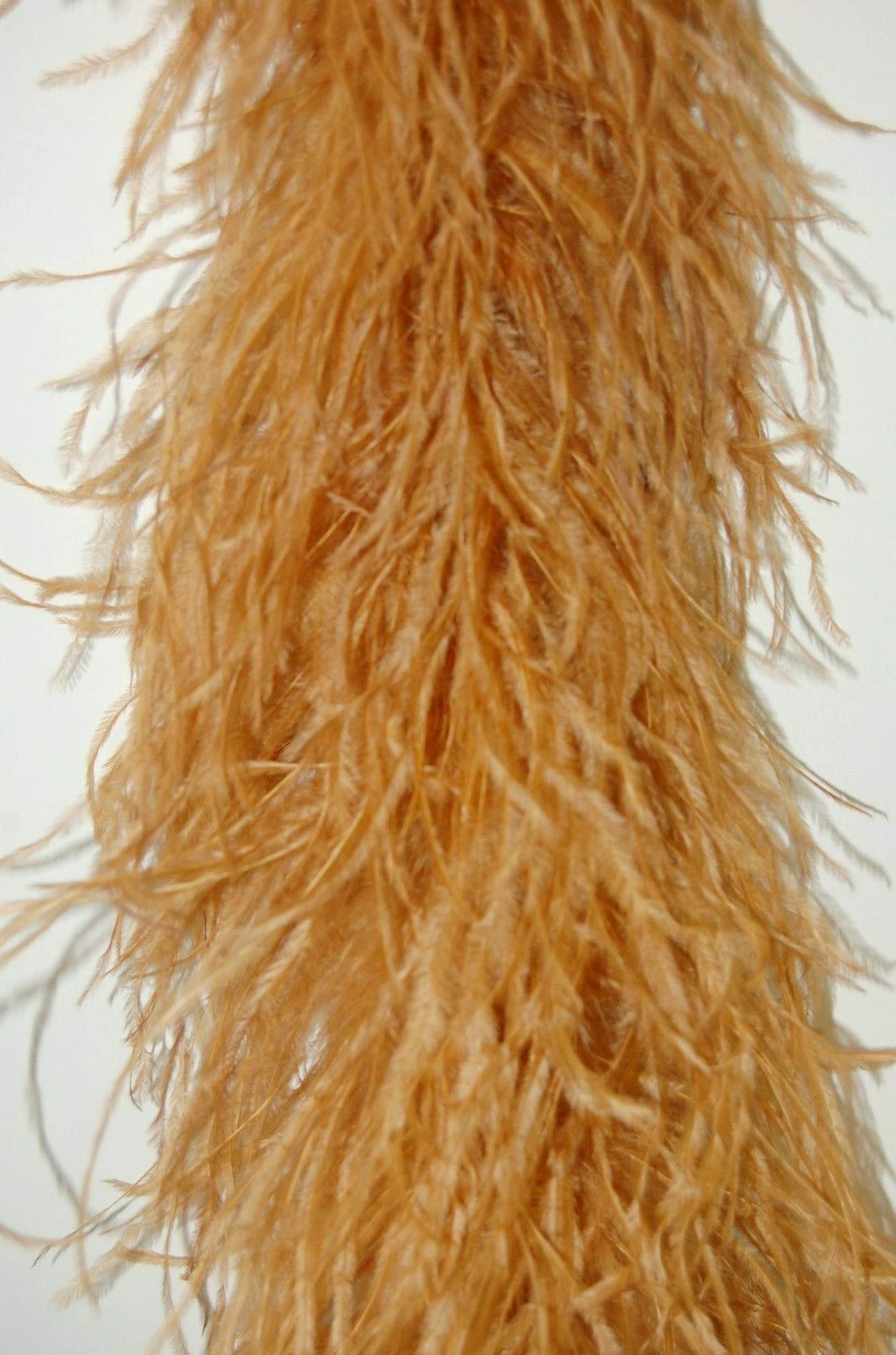 4 Ply Ostrich Feather Boa - 2 Yards Topaz Color for DIY Costumes, Bridal Trim, Hair Accessories & Party Decor (72 Inch) | Perfect for Weddings, Mardi Gras, Halloween & Craft Projects
