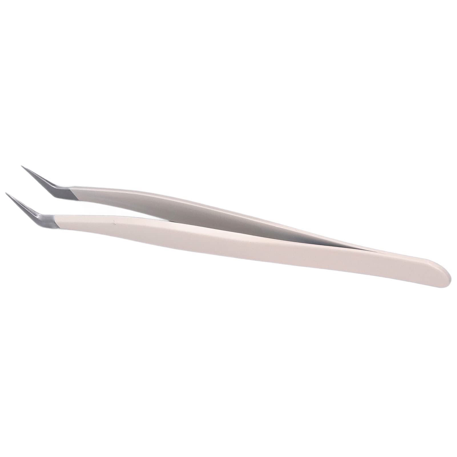 Professional Stainless Steel False Eyelash Extension Tweezers - 7 Shape Curved Tip Precision Lash Applicator Tool for Salon, Home & DIY Makeup Use