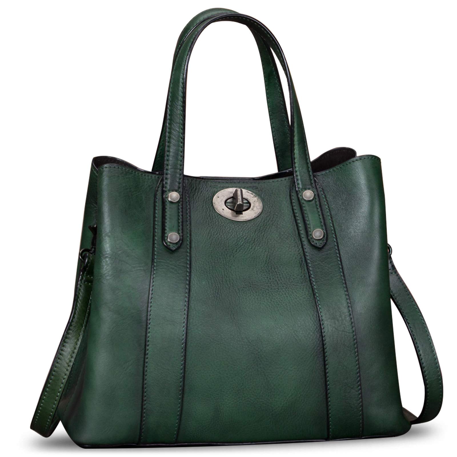 Genuine Leather Handbags for Women - Vintage Cowhide Satchel Purse, Handmade Shoulder Bag with Top Handle, Stylish Tote for Work & Travel | Perfect Office Bag, Everyday Carry & Gift for Her