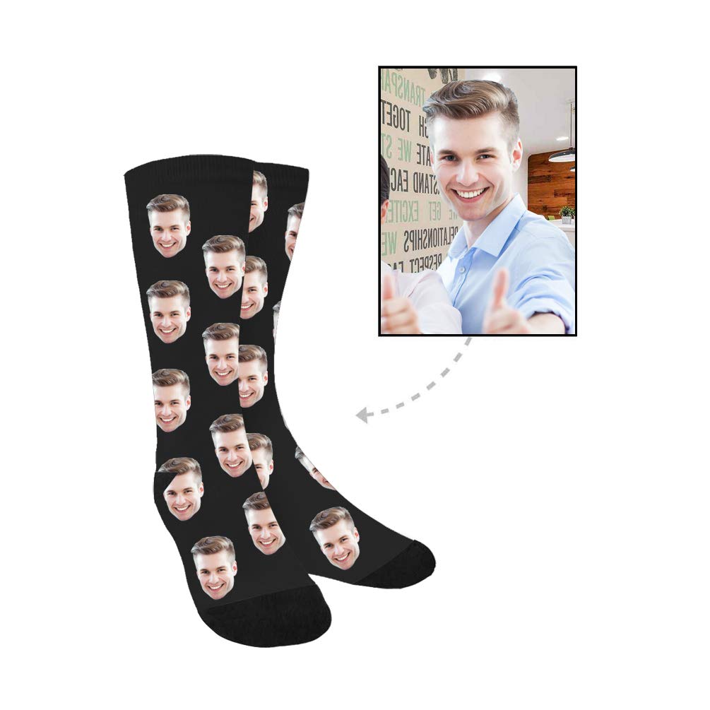 Custom Face Socks for Women & Men - Personalized Photo Crew Socks with Multiple Face Designs | Perfect for Gifts, Couples Matching & Special Occasions