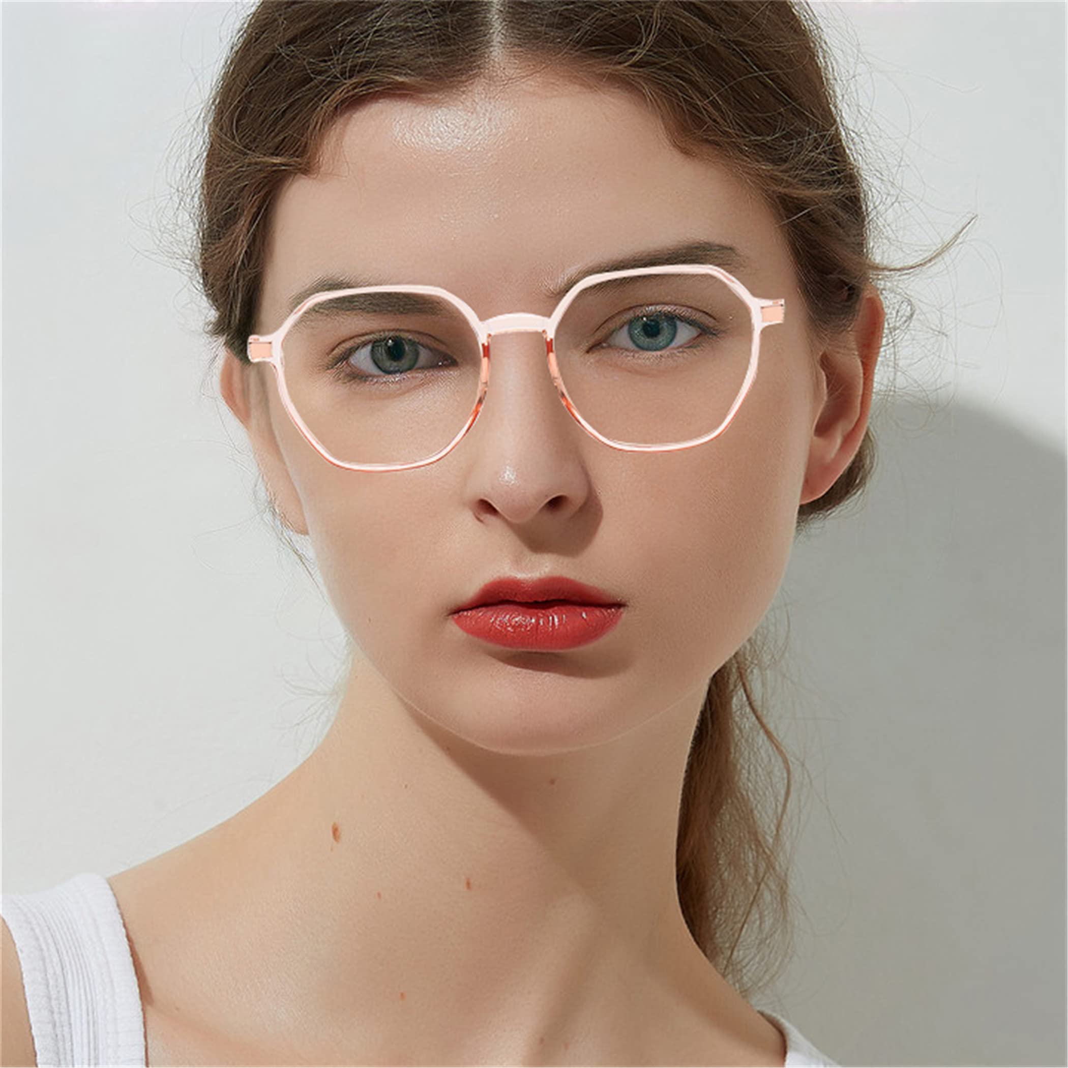 Bullabulling 3 Pack Retro Polygon Reading Glasses for Women - Blue Light Blocking Oversized Eyeglass Frames with Large Lenses - Perfect for Reading, Computer Work & Nighttime Screen Use