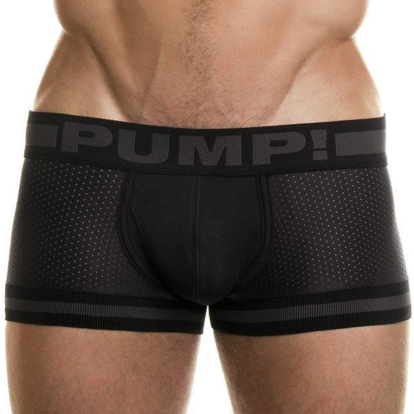 PUMP! Ninja Mesh Boxer Briefs for Men - Breathable & Comfortable Underwear for Workout, Gym & Everyday Wear - Black
