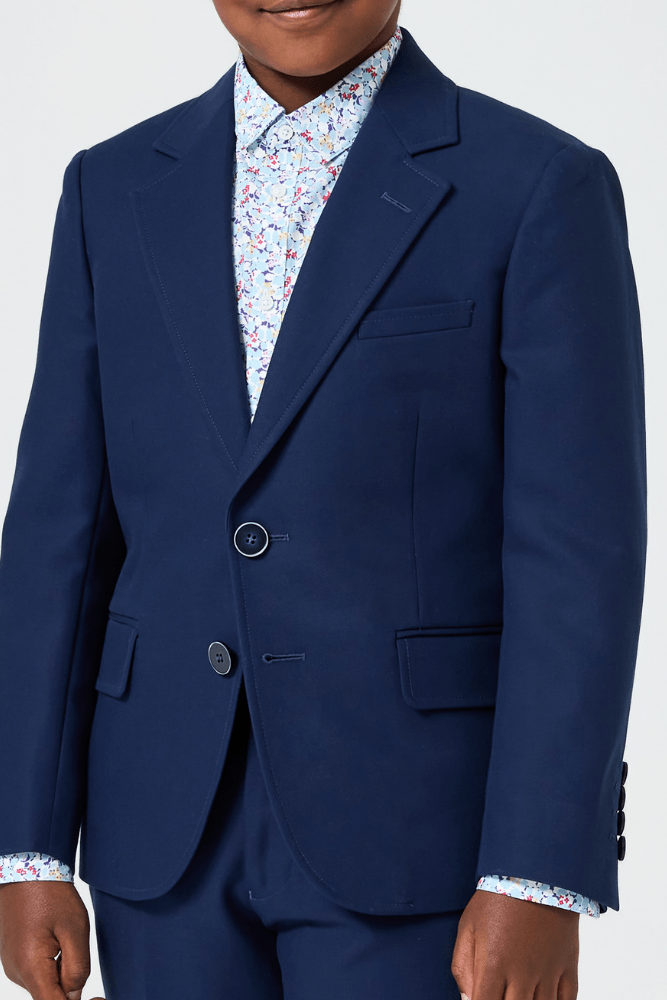 Stylish Jimi Blazer in Navy Blue | 100% Cotton Men's Blazer Jacket | Perfect for Business Meetings, Weddings & Formal Events