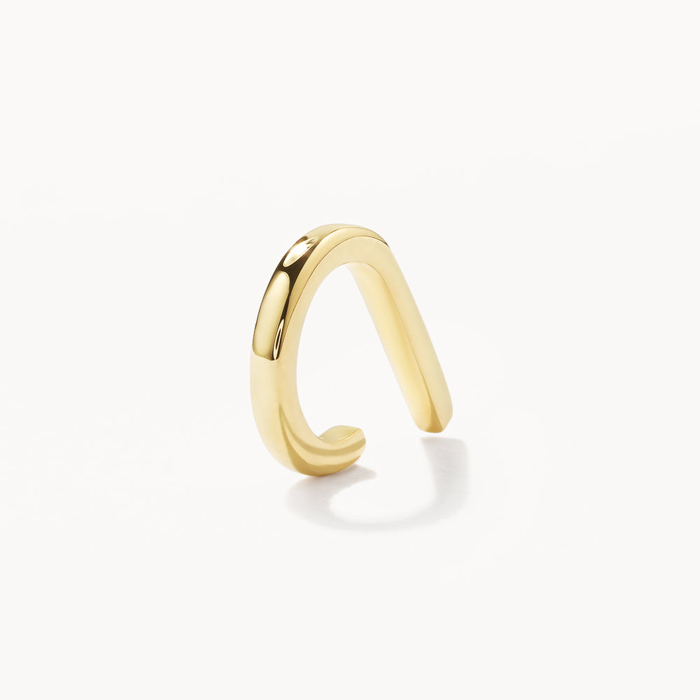 10k Gold Plain Bar Single Ear Cuff - Minimalist Ear Cuff Jewelry for Women - Perfect for Everyday Wear, Parties & Special Occasions