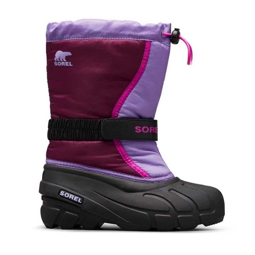 Sorel Kids' Flurry Snow Boots - Purple Dahlia/Paisley Purple, UK Size 3 | Waterproof Winter Boots for Girls & Boys | Perfect for Snow Play, School & Outdoor Adventures