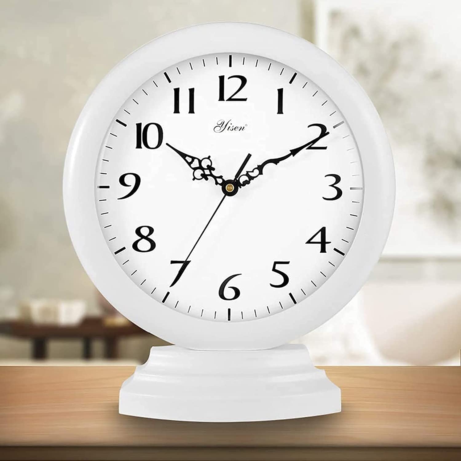 Vintage Decorative Desk Clock - Retro Mantel & Table Clock for Living Room, Bedroom, Bedside, Kitchen, Fireplace | Perfect for Home Office Decor, Gift Giving & Cozy Ambiance