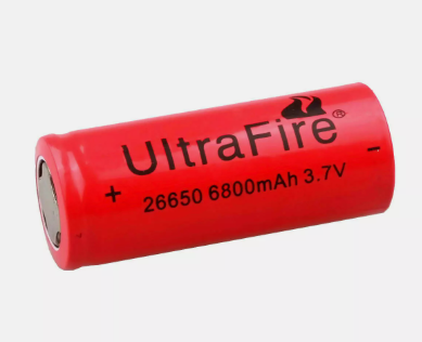 Rechargeable 26650 Lithium Ion Battery 3.7V 5000mAh - High Capacity Ultra Fire Battery for Flashlights, Vape Mods, Solar Power & Emergency Kits