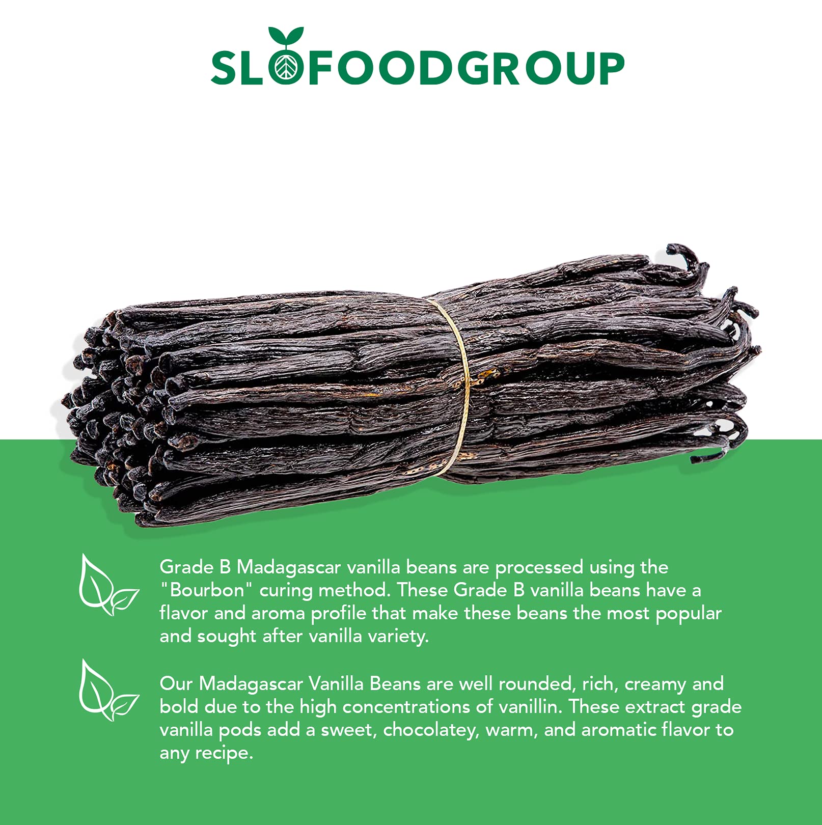 Premium Madagascar Bourbon Vanilla Beans - Grade B Vanilla Pods (35 Count) for Baking, Cooking & Homemade Vanilla Extract - Ideal for Desserts, Ice Cream & Cocktails