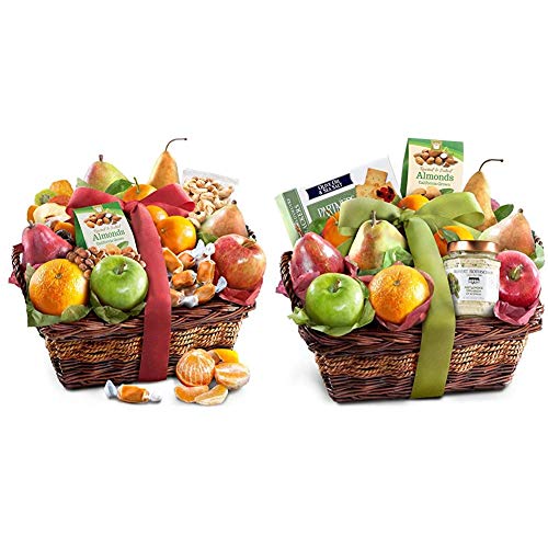 Premium Golden State Fruit Orchard Deluxe Gourmet Gift Basket - Assorted Fresh Fruits & Snacks Box for Holidays, Birthdays, Father's Day & Corporate Gifts | Perfect for Office Celebrations, Housewarming & Thank You Presents