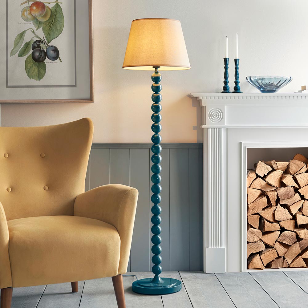 Auralis Ivy Floor Lamp with E27 Socket - Modern Adjustable Standing Light for Living Room, Bedroom & Office - Multiple Finishes Available