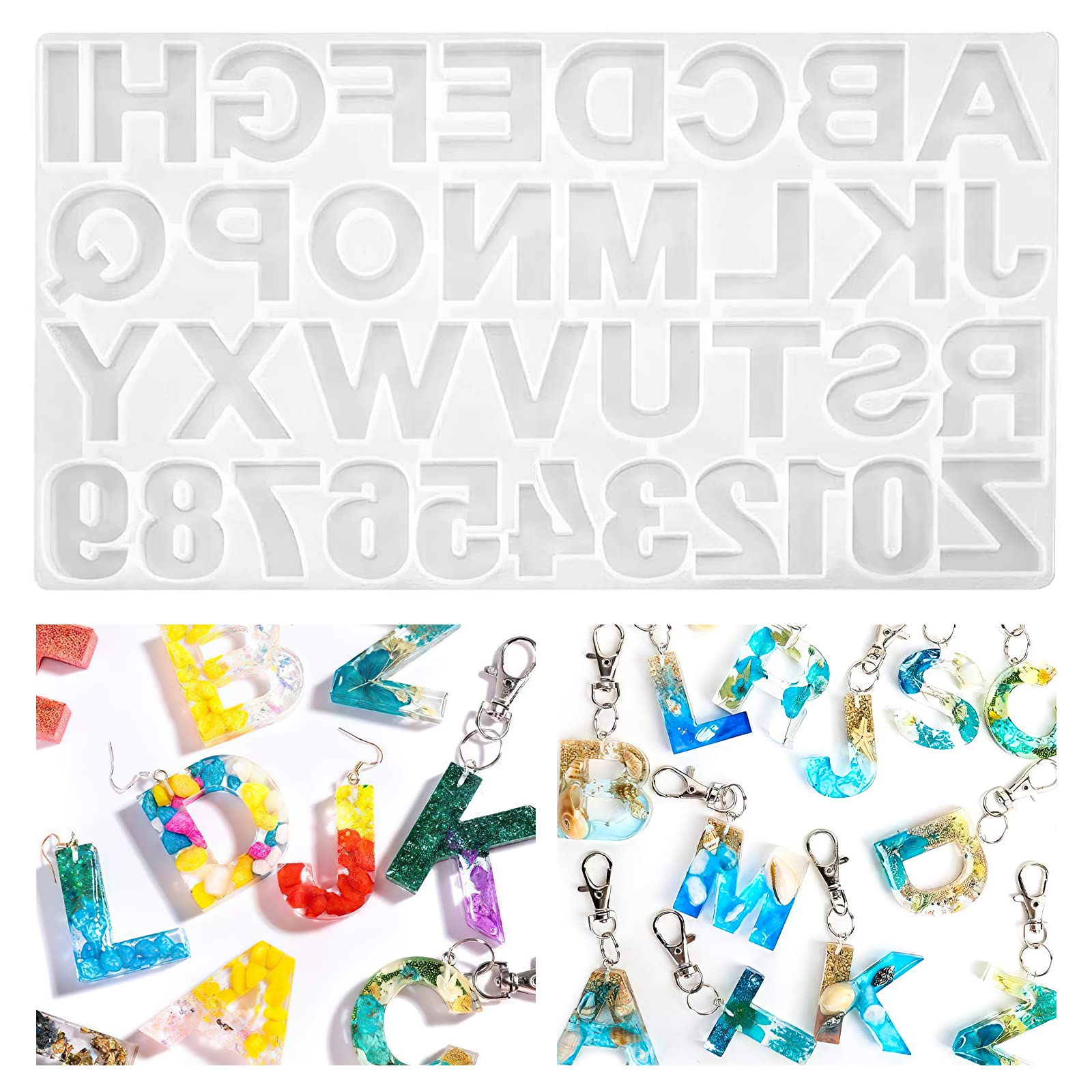 DIY Silicone Alphabet Resin Molds for Jewelry Making & Chocolate Casting - A-Z Letter Molds for Epoxy Resin Crafts, Cake Decorating & Homemade Candy - Perfect for Birthday Parties, Wedding Favors & DIY Gift Making