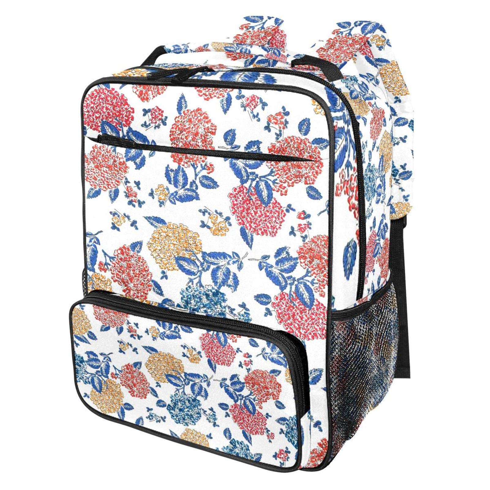 Blue Leaf Safflower Backpack for Teen Girls - Stylish School Backpack & Travel Backpack for High School, College, Daily Use & Weekend Trips