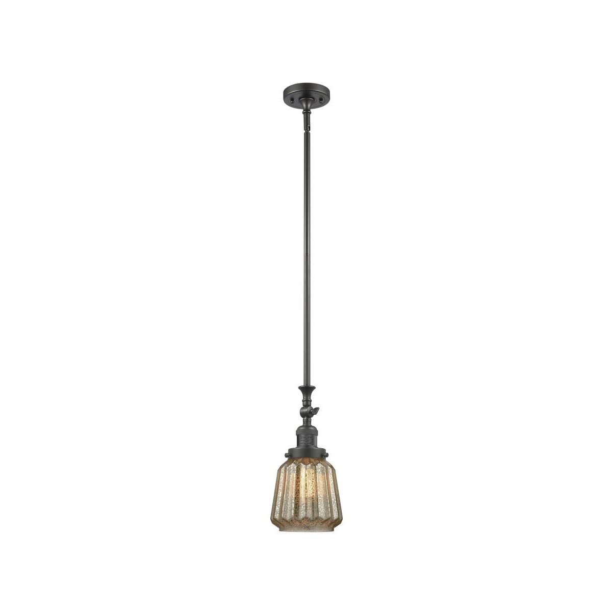 Vintage Dimmable LED Mini Pendant Light - Oil Rubbed Bronze Finish - 1 Light Hanging Fixture for Kitchen Island, Dining Room & Bar Counter Lighting